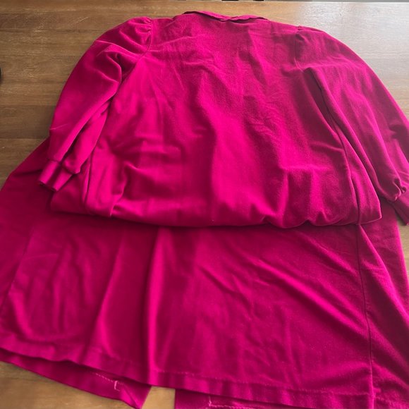 Vintage Vanity Fair Pink Snap Up Robe Sleeve Size Medium Med EUC Made in USA - Picture 5 of 9
